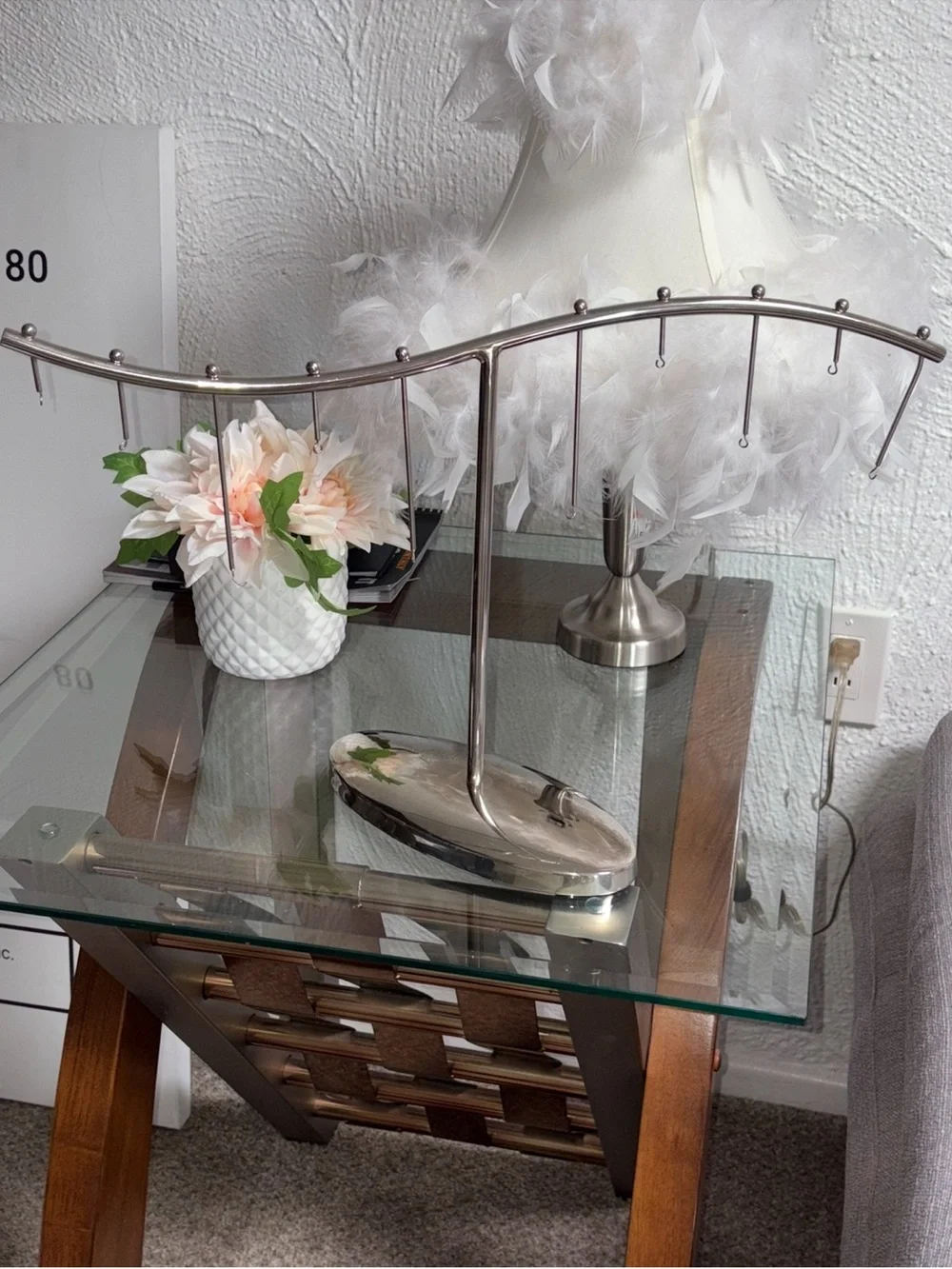 Crate & Barrel Silver Ornament Holder Centerpiece Tree – RARE NWOT